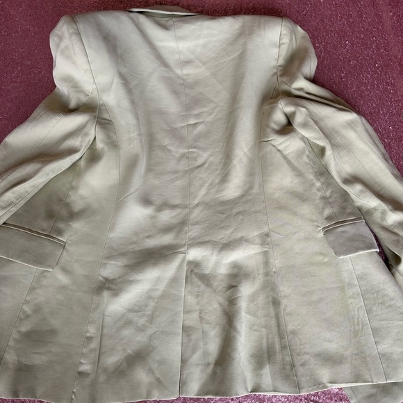 MNG Mango Blazer Women XXS Green Double Breasted  Stretch  Pockets, Relax/Resort - Picture 6 of 9